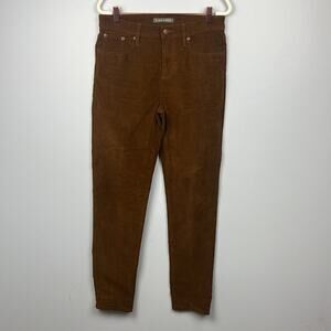 Garnet Hill size 4 brown skinny corduroy women's pants
